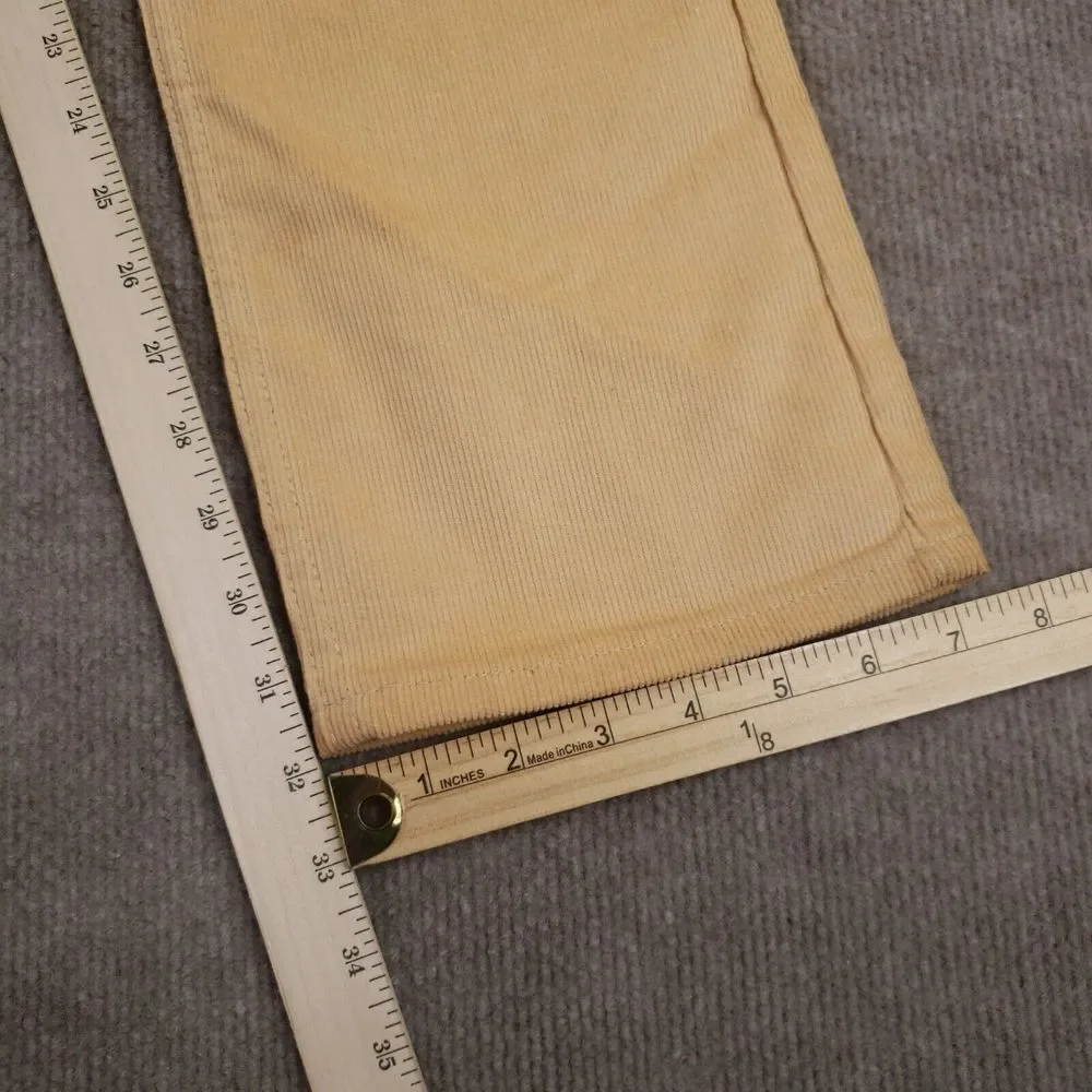 Vintage Levis 519 Corduroy Pants Mens 28x32 Orange Peach Straight Skinny 90s 80s